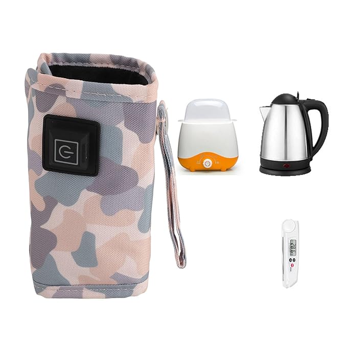 Portable Baby Bottle Warmer, USB Rechargeable Milk Warmer Bag for Baby Formula, Breastmilk, Universal Constant Temperature Baby Water Warmer Milk Heat Keeper for Travel, Home