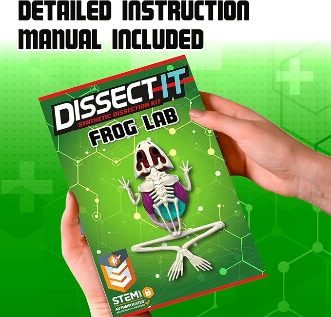 Dissect-It Simulated Synthetic Lab Dissection Toy, STEM Projects for Kids Ages 6 and Up, Animal Science, Biology, Anatomy Home Learning Kit, Great for Young Scientists! – Frog
