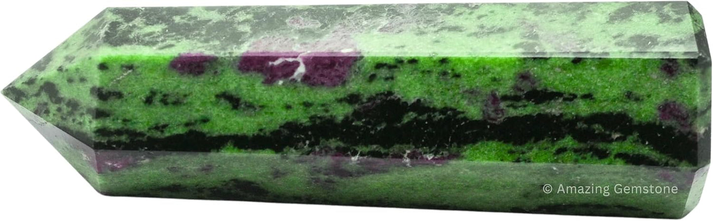 Amazing Gemstone Large Ruby Zoisite Crystal Towers ~ Natural Healing Crystal Point Obelisk for Reiki Healing and Crystal Grid (5.5" to 6" INCH)