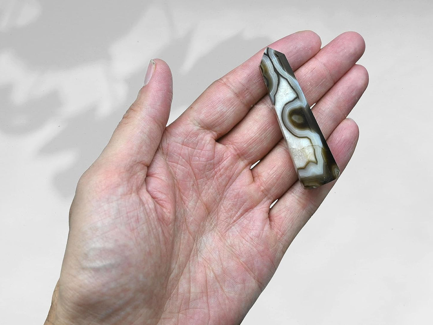 Amazing Gemstone Black Banded Agate Onyx Crystal Towers ~ Natural Healing Crystal Point Obelisk for Reiki Healing and Crystal Grid (3- Inch)