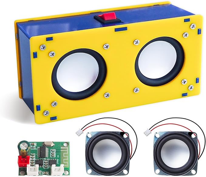 ‌DIY Bluetooth Speaker Kit Build-Your-Own Bluetooth Speaker Kit - Solder-Free STEM Project with Bass Boost, Fun Electronics Learning DIY Gift for Teen Girls and Boys & Adults