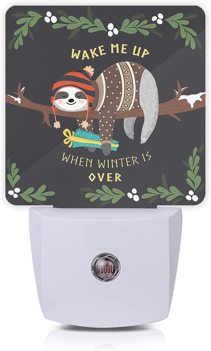 Sloth Night Light,Cute Baby Sloth Sleeping on Tree Night Lights Plug into Wall for Boys Girls, Led Lights Indoor Home Decor 0.5W Nightlight Sleep Friendly