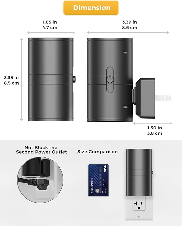 L LOHAS LED Night Light, Night Lights Plug into Wall, Color Changing Nightlight RGB with Light Sensor, Home Decor for Kids Gifts, Halloween, Christmas, Holiday, Hallway Bedroom Kids Room, 2 Pack