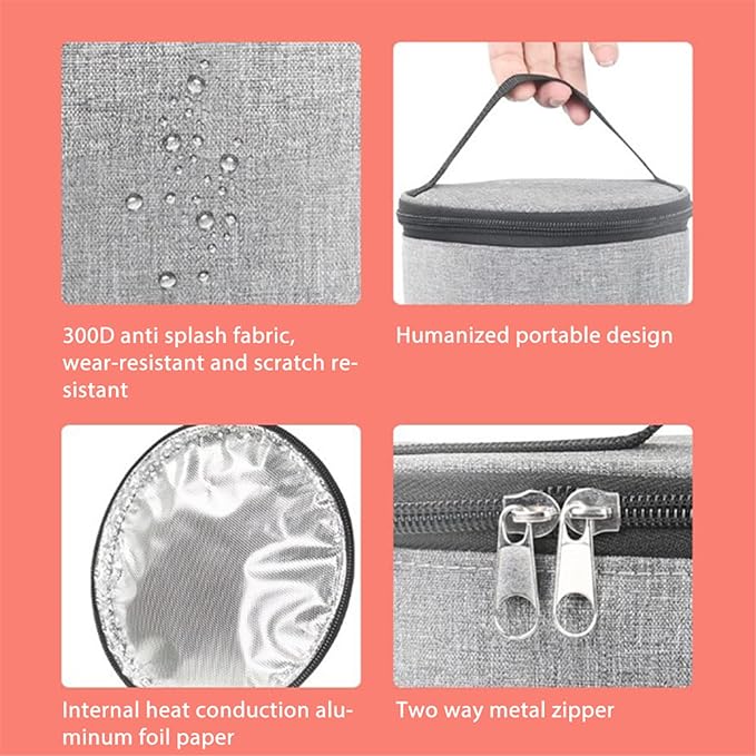 Bottle Warmer for Baby Milk,Portable Bottle Heating Bag Car Multi-Functional Bottle Food Warmer Water Warming Bag On The Go Bottle Warmer at Home Or Travel,Temperature Adjustable,3.8L