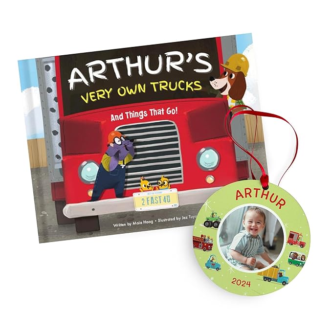 My Very Own Trucks - Personalized Children's Story with Ornament | 9" x 11" | I See Me!