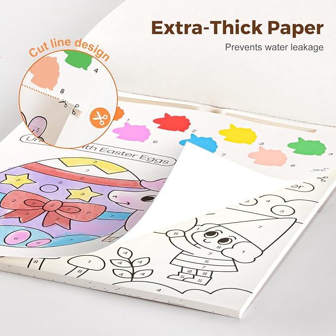 Jar Melo Paint with Water Books for Toddlers, Mess Free Watercolor Painting Activity for Kids Ages 1-3, 2-4, 4-6, Art Craft Coloring Gift with Brush, Airplane Travel Activities for Toddlers, Unicorns