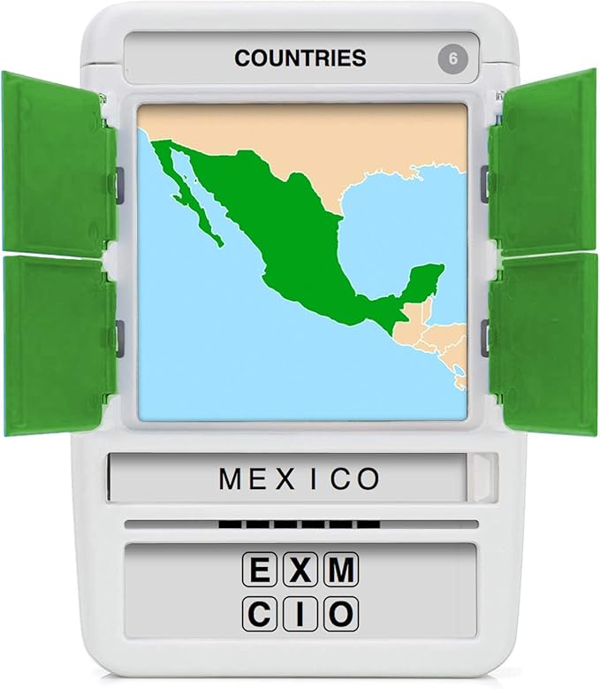 100 PICS Countries of The World Travel Game - Learn 100 Countries | Flash Cards with Slide Reveal Case | Geography Card Game, Gift, Stocking Stuffer | for Kids and Adults | Ages 6+
