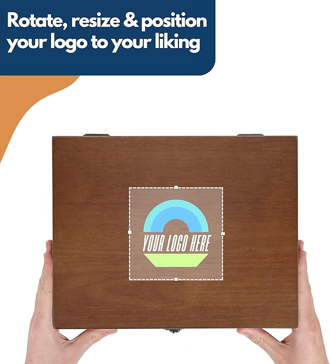 WE Games Color Logo Wooden Treasure Box with Lid & Brass Latch - Walnut Finish