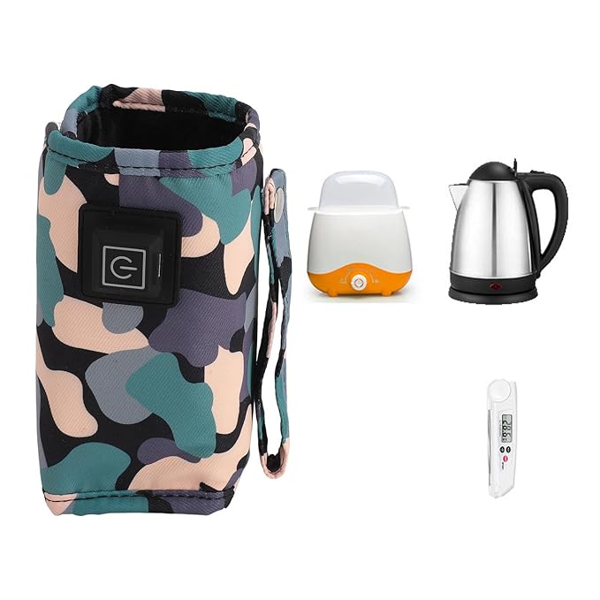 Portable Baby Bottle Warmer, USB Rechargeable Milk Warmer Bag for Baby Formula, Breastmilk, Universal Constant Temperature Baby Water Warmer Milk Heat Keeper for Travel, Home