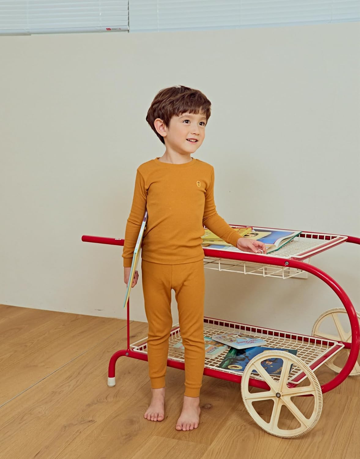 moimoln Pajamas Set 6M-5Y Solid Ribbed Unisex Baby & Toddler, Soft Viscose, Snug-Fit, Everyday Sleepwear