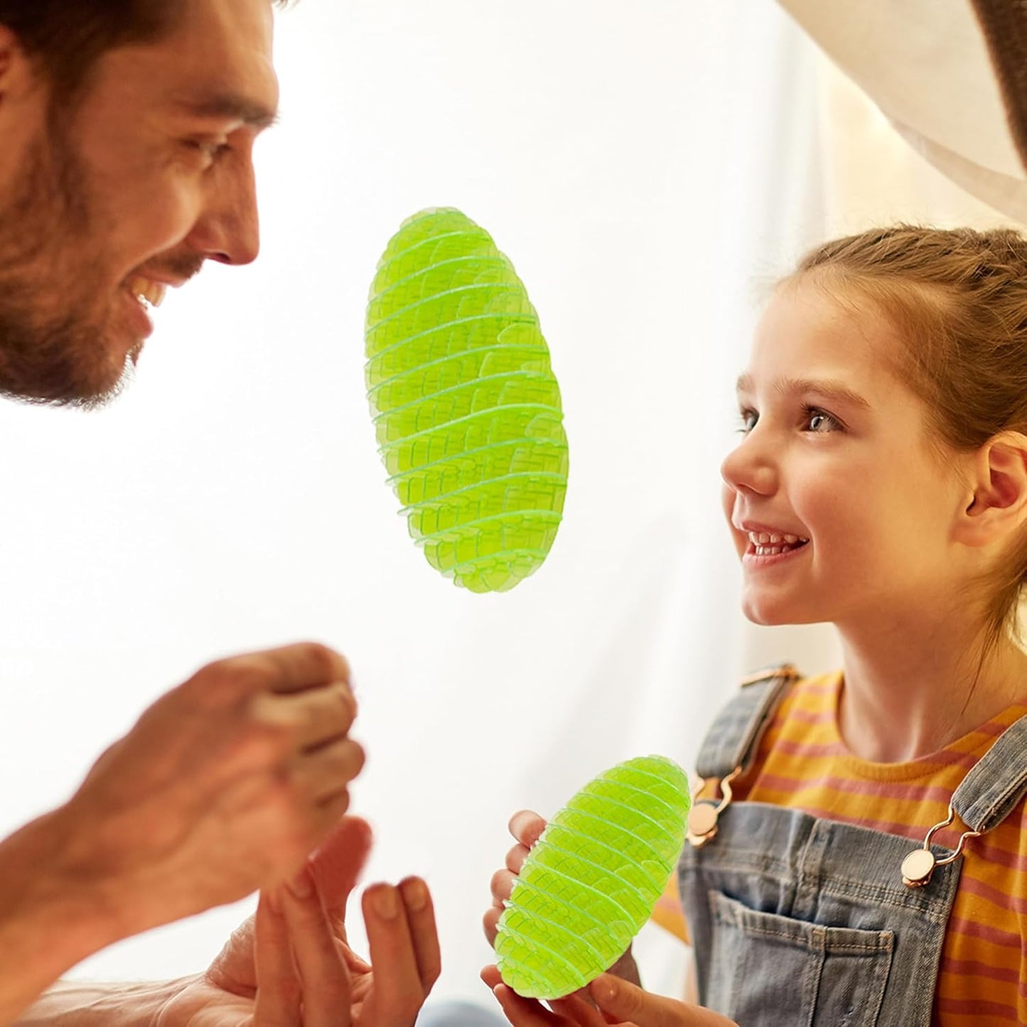 Fidget Worm Toys Cool Pocket Toys Spring Slinky Infinity Gadgets Kinetic Toy for Kids Adult Relieving Stress Boredom ADHD Autism, Size S