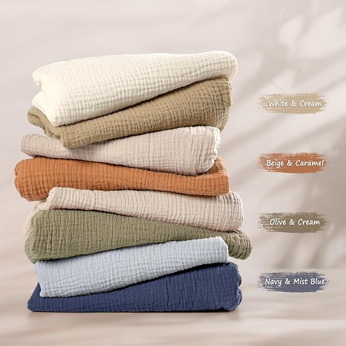 lulumoon Baby Muslin Bassinet Sheets: Cotton Bassinet Sheets Neutral for Boys and Girls - Fitted for Oval Rectangle or Hourglass