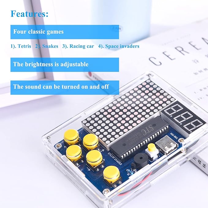 Soldering Practice Kits DIY Soldering Project Game Kit with 5 Retro Classic Games Soldering Electronic Kit for STEM Soldering Practice ISolderStore