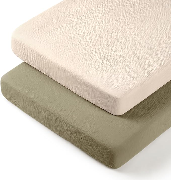 lulumoon Pack N Play Sheets: Soft & Breathable Playard Sheets for Boys and Girls - Fitted for Most Pack N Play and Playard Mattress