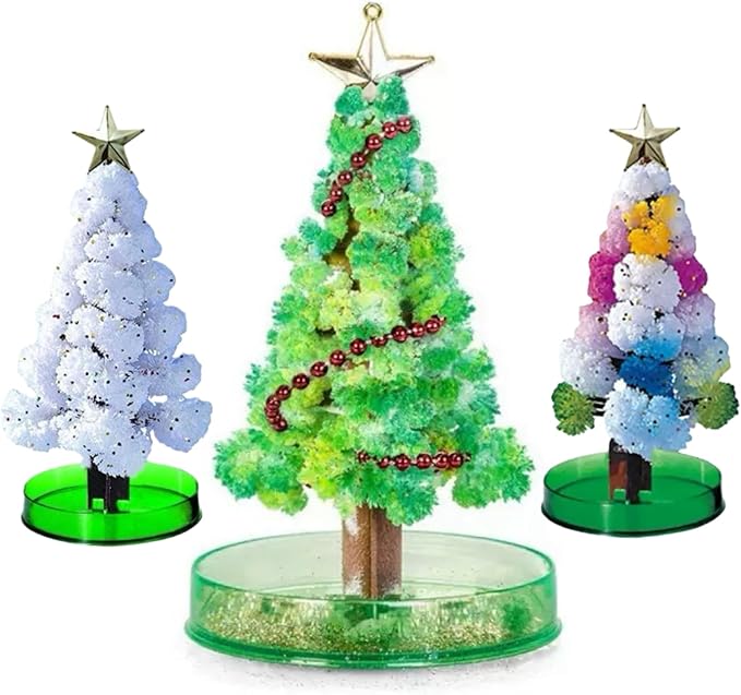 Magic Crystal Christmas Tree Kit, DIY Science Experiment, Educational Party Toy, 2 Pack 4X6.5inches