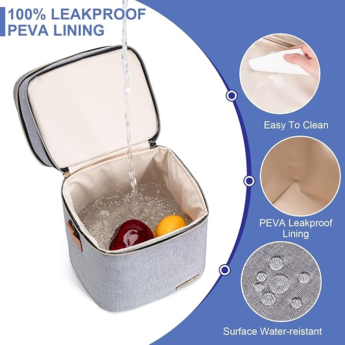 Breastmilk Cooler Bag with Ice Pack Fits 6 Baby Bottles Up to 9 Ounce