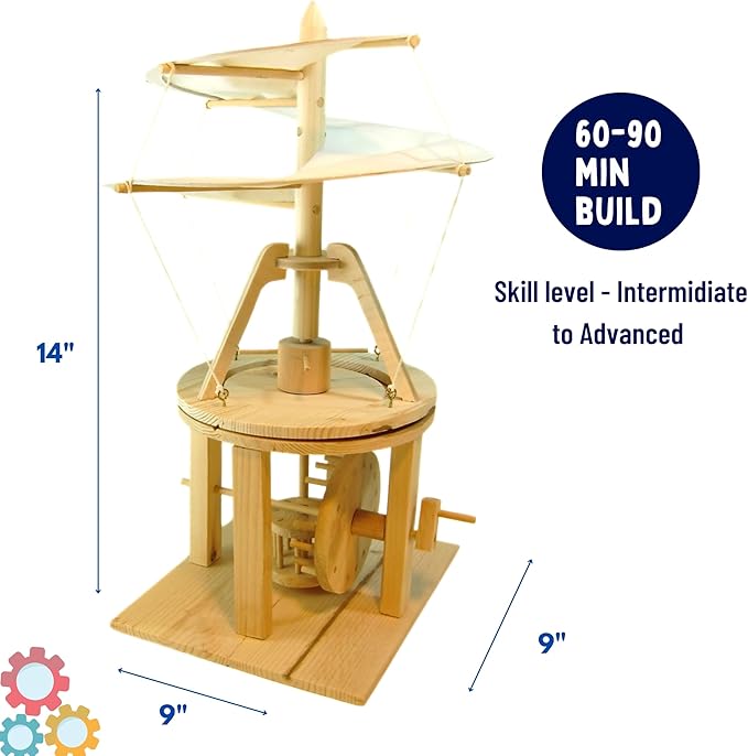 Pathfinders STEM Kit – Leonardo da Vinci Helicopter Model kit Science Kits | stem Toy Physics Toys | Engineering | Learning Resources