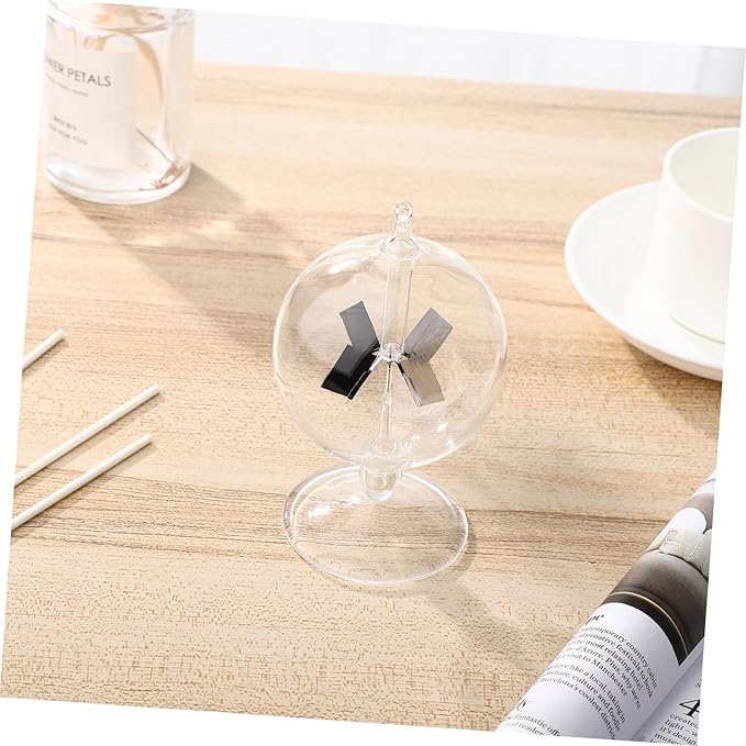 iplusmile Solar Power Radiometers, Sun Light Energy Vanes Windmill Rotating Glass Crookes Educational Teaching Study Tool for Office, Home, School