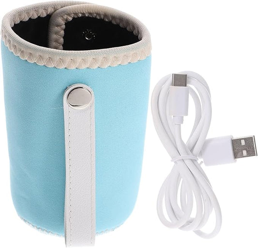 Amosfun Portable USB Bottle Warmer for Home and Travel - Portable Feeding Bottle Heater Water Warmer Outdoor Milk Bottle Warmer