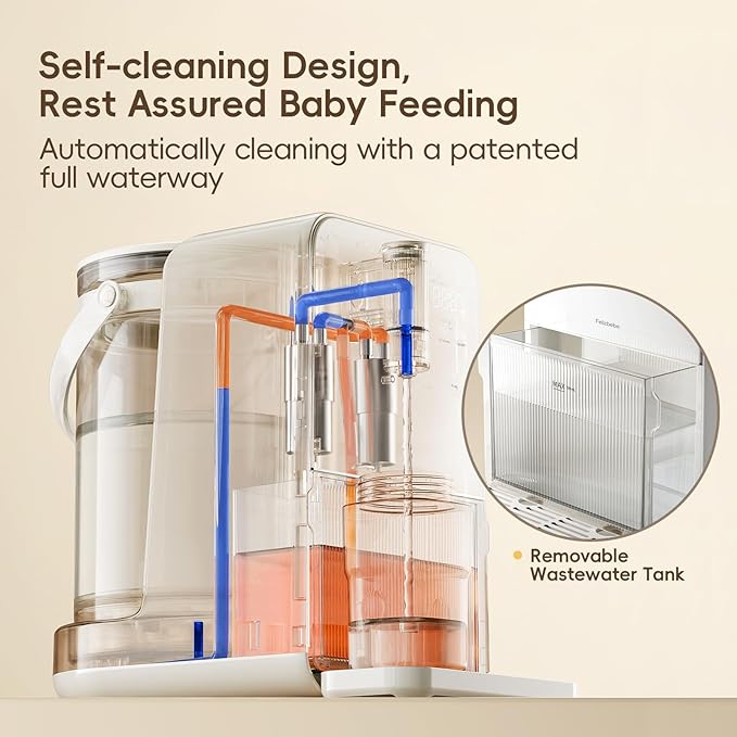 Instant Hot Water Dispenser, Water Warmer for Baby Formula, Tea, Coffee, Precise Volume & Temperature Smart for All Bottles with Night Light, 3L Large Glass Water Tank(102oz), 7x24H Keep Warm