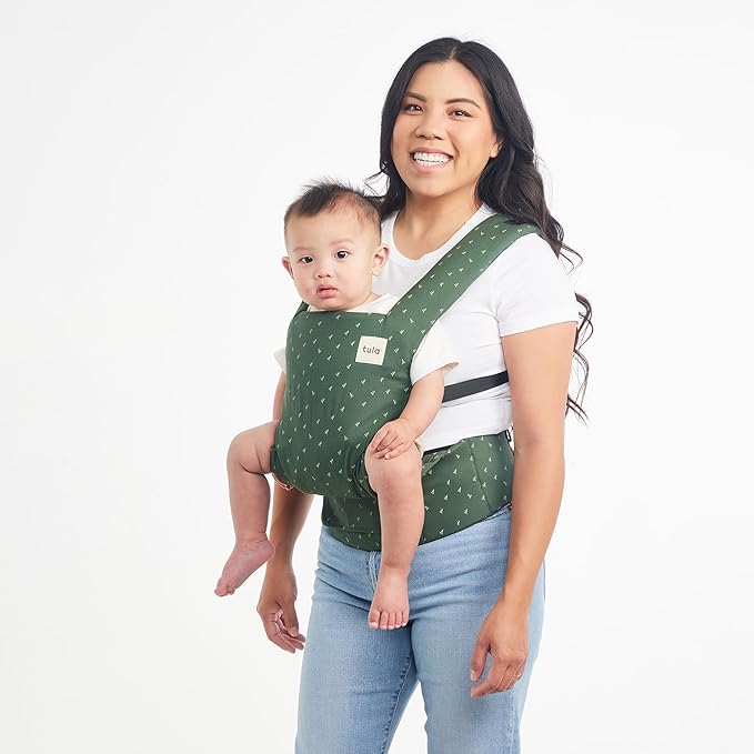Baby Tula Explore Carriers - Breathable Baby Carrier Newborn to Toddler - Adjustable Toddler Carrier - Multiple Ergonomic Positions Front and Back - Ergonomic Fit for 7-45 lb - Cotton, Seedling