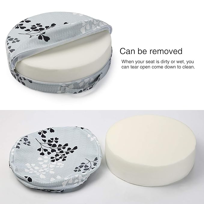 Zicac Chair Increasing Cushion - Baby Toddler Kids Infant Portable Round Dining Chair Booster Seat Washable Thick Chair Seat Pads