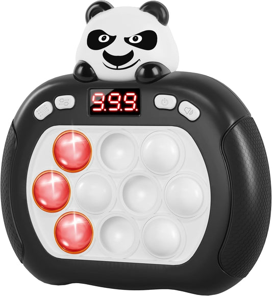Upgraded Fast Quick Game Pop Bubble Up Toys for Kids, Funny Toys with LED Screen for Kids 3-12 for Girls and Boys Bubble Stress,Handheld Puzzle Game Sensory Toys(Batteries Included) (Panda)