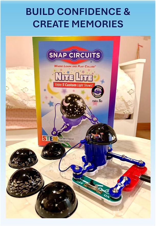 Night Light for Kids | Includes 5 Light Shows | Ages 5+ | Rotating Night Light Projector