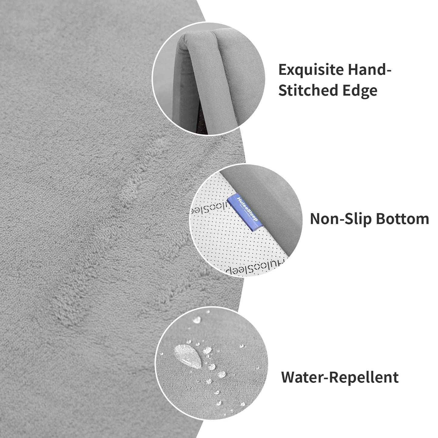 Baby Play Mat for Floor,1.3" Thick Elasti-Foam 74×50 Playpen Mat for Toddlers Infant Kids,Water-Repellent Soft Coral Velvet for Tummy Time, Non-Slip Backing for Crawling,Tatami Style(Light Grey)