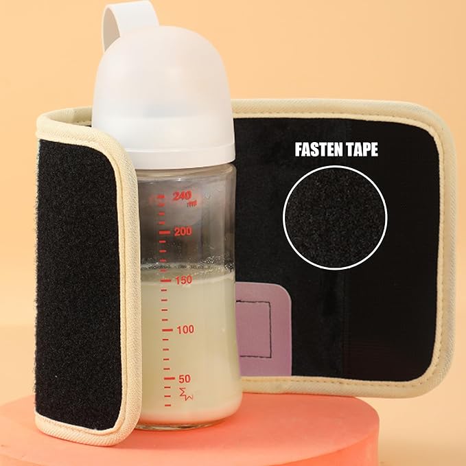Portable Baby Bottle Warmer Portable Bottle Warmer 18W Quick Heating Baby Bottle Warmer Temperature Adjustable USB Baby Bottle Heater for Home Family Style 2