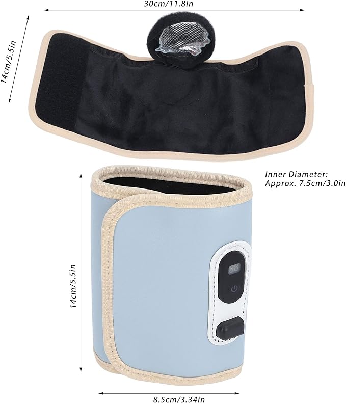 Portable Bottle Warmer, Portable Bottle Warmer For Travel USB 21 Speeds Temperature Adjustable Bottle Warmer with LED Display For Drinks, Coffee, Water, Milk (Blue)