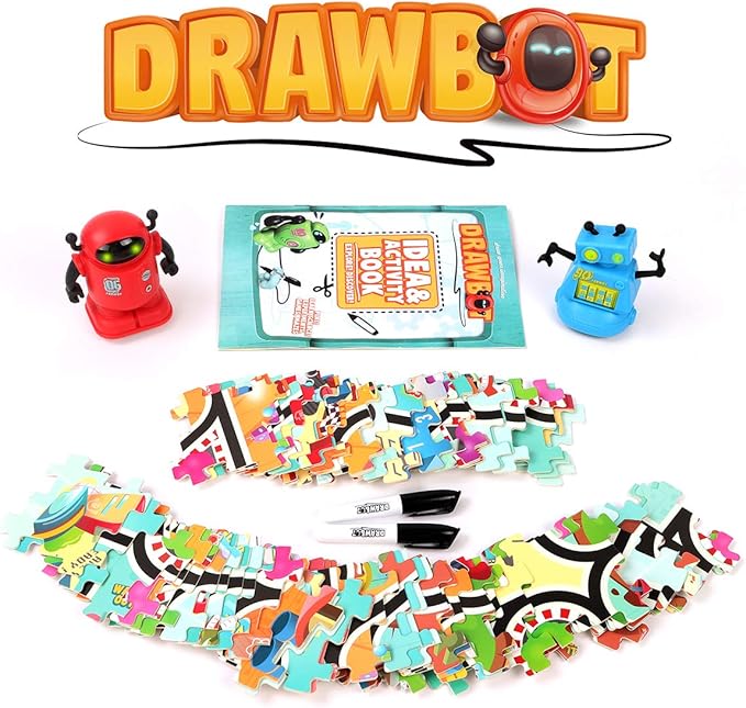 REMOKING Magic Inductive Robot Toys，Creative Track Puzzle Race Game，Learning and Educational Toys for Boys & Girls 3 Years and Up，Party and Birthday Gifts