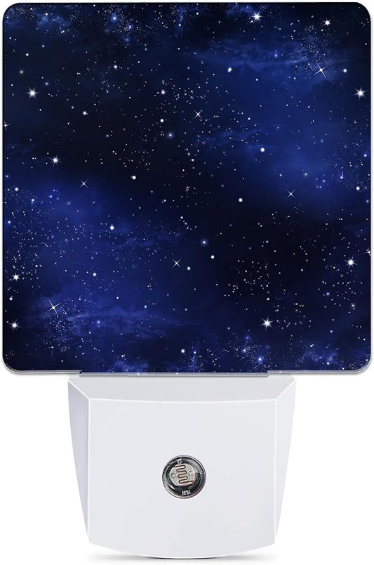 Night Sky Stars Night Light, Deep Space Plug into Wall with Dusk to Dawn Light Sensors, Warm Nightlights for Bedroom, Bathroom, Hallway, Kitchen, Gifts Ideal for Boys Girls Women Men