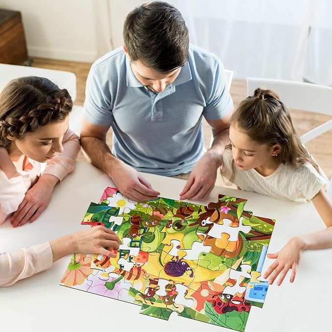 Jumbo Floor Puzzle for Kids,Large Jigsaw Puzzles 24 Piece for Kids Ages 3-5 (Busy Ants)