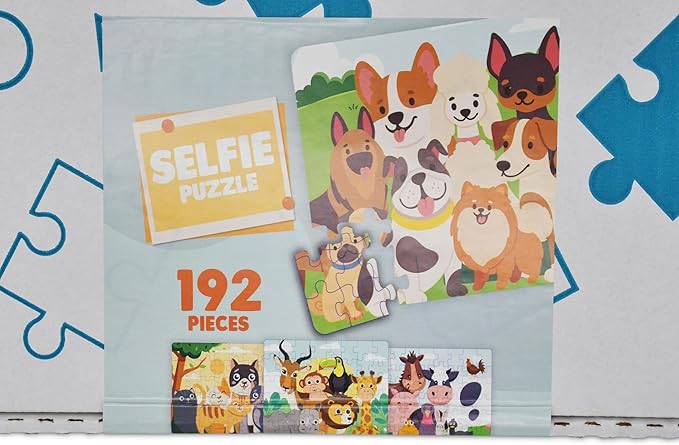 Jumbo Wooden Floor Puzzle for Kids Ages 3-5 - 4 Pack Animal Puzzles, 48 Piece Each |Educational Preschool Toddler Puzzle Gift Set, Safe & Durable Preschool Learning Toy for Boys & Girls| oddler Puzzle