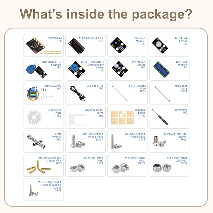 STEM Kits for Kids Age 12+, ACEBOTT Smart Home Basic Starter Kit(Included Micro:Bit), STEM Toys Compatible with Makecode, Coding Set with House Building, Sensors & App Control, Gift for Boys and Girls