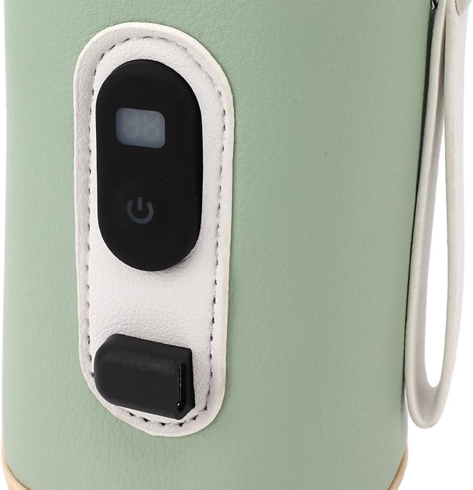 Pssopp Portable Milk Bottle Warmer Bottle Breast Milk Warmer 5 Speeds Milk Heat Keeper Fast Baby Food Heater for Outdoor Car Travel (Green)