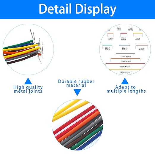 140 Jumper Wires Kit 14 Lengths Assorted Preformed Breadboard Jumper Wire, for Prototyping Solder Circuits, with Free Box