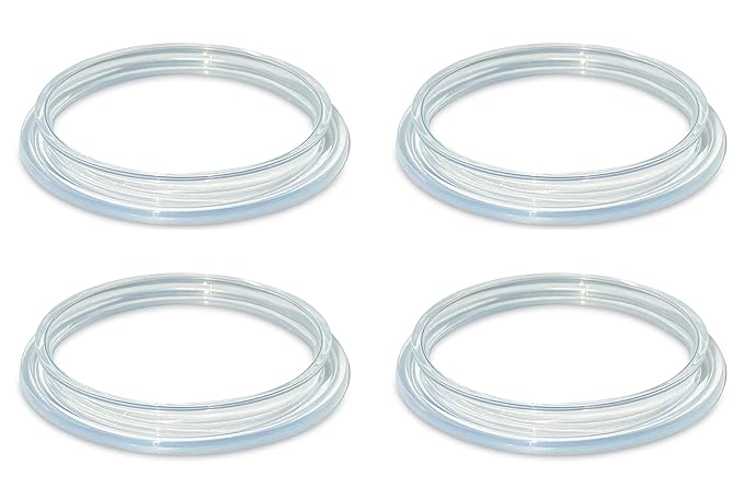 Comotomo Silicone Storage Lids 4-Pack | Food Grade | Travel Lids | Converts Baby Bottle to Snacks or Milk Container | Leak Proof