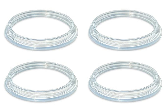 Comotomo Silicone Storage Lids 4-Pack | Food Grade | Travel Lids | Converts Baby Bottle to Snacks or Milk Container | Leak Proof