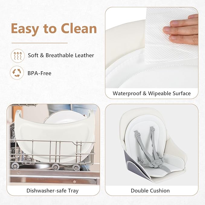 INFANS 8 in 1 Baby High Chair, Convertible Highchair for Babies and Toddlers, Infant Dining Booster Seat, Building Block Table, Kids Stool Table Chair Set with Removable Tray (8 in 1, White)