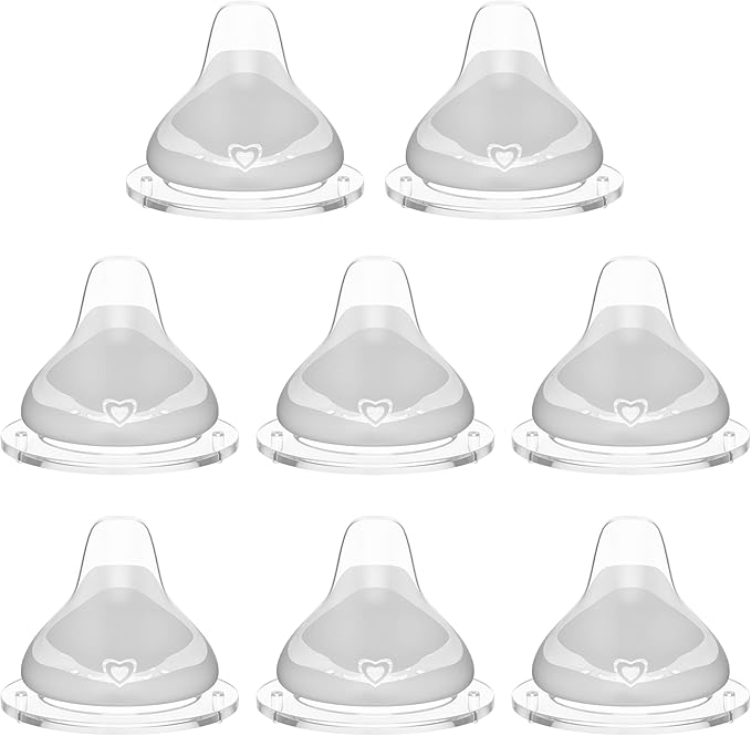 8pcs Replacement Silicone Spout Nipple for NUK Activity and Learner Cup, Soft Transition Spout for Sippy Cups, Silicone BPA-Free, Leak-Proof, Easy Transition from Bottle to Cup