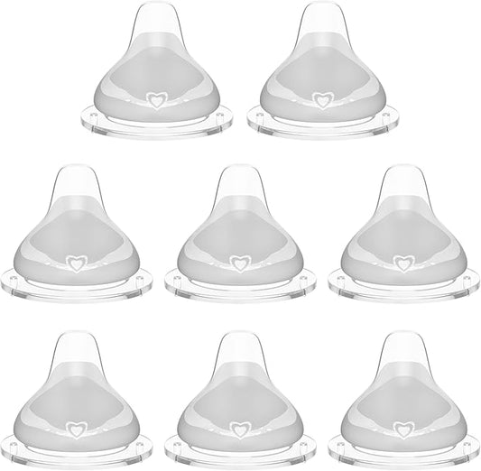 8pcs Replacement Silicone Spout Nipple for NUK Activity and Learner Cup, Soft Transition Spout for Sippy Cups, Silicone BPA-Free, Leak-Proof, Easy Transition from Bottle to Cup