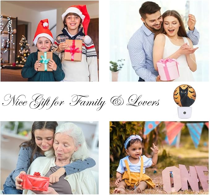 EKOBLA Black Cat Night Light Cool Animal Halloween Night Lights Plug into Wall Dusk to Dawn Sensor Plug-in Nightlights LED Gifts for Men Women Boys Girls Home Decor