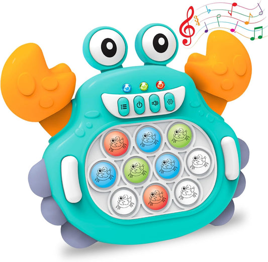 Fast Push Game, Pop Bubble Fidget Toy Quick Push Light Up Popping Game Toys for Ages 4-12, Birthday Gifts for Boys & Girls & Teens