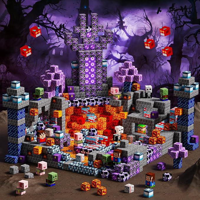 150Pcs Magnetic Building Blocks Set, Kids Sensory Toy for Toddlers STEM Learning, Construction Magnet Blocks Stacking Toy for Kids