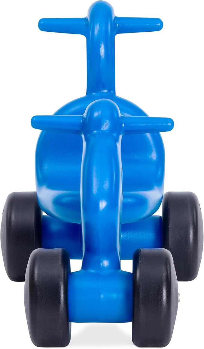 Careplay 2-in-1 Squirrel Push & Ride-on Toy, Indoor & Outdoor Use, Low Profile Seat, Recommended for Children up to 50lbs, Durable Construction, Made in The USA, Blue