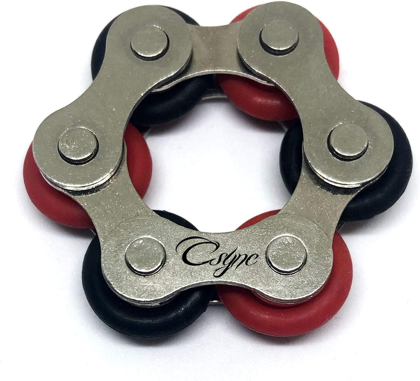 Fidget Roller Chain finger exerciser - Stress Relief Perfect for ADHD, ADD, Anxiety in Office, Studying or work Stocking Stuffers Gifts (3 Piece) (Red)