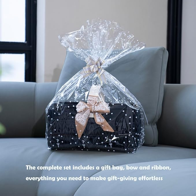 Luxurious Baby Diaper Caddy, Nursery Storage Basket for Newborn Essentials, Travel Baby Basket for Diapers Baby Wipes, Organizer Tote Bag Storage Bin, Baby Shower Gifts(black)