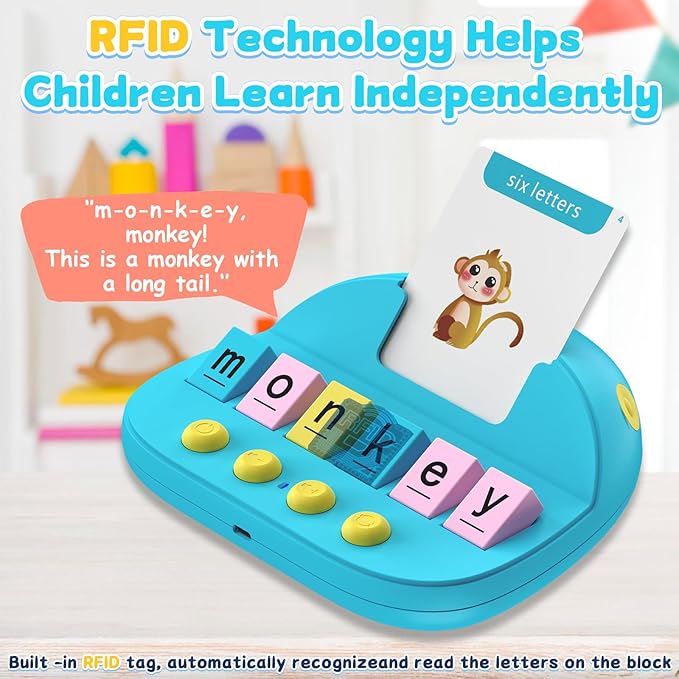 Phonics Flash Cards for Toddlers, Matching Letter Game Learning Toys for Kid, Autism Speech Therapy Materials 322 Sight Words,Boy Girl Birthday